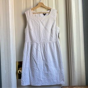 George White Sleeveless Eyelet Summer Dress - As Is